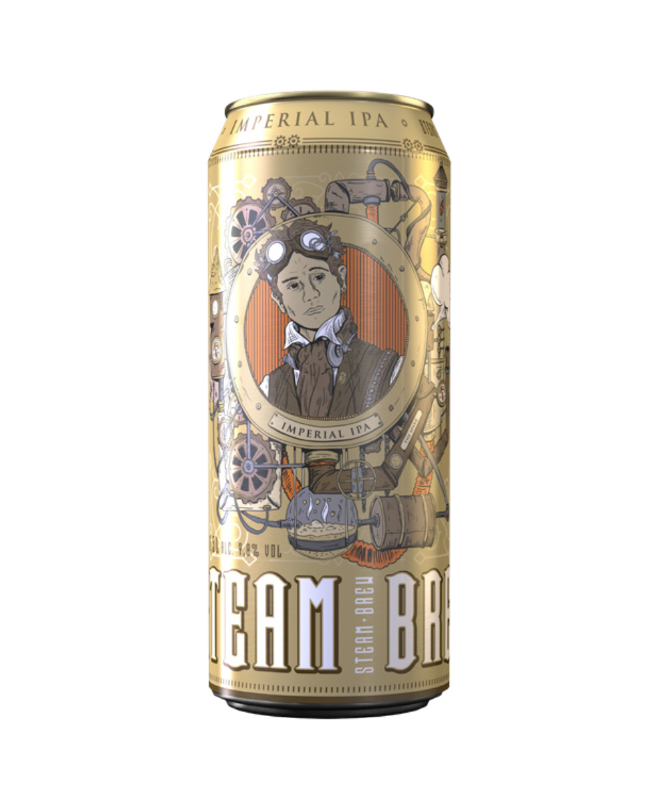 BIA THỦ CÔNG STEAM BREW IPA  ( bia lúa mạch vàng )
